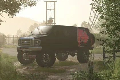 Потужний Фургон 2016 Ford E350 для Farming Simulator 25 з Тюнінгом і 510 к.с. — 2