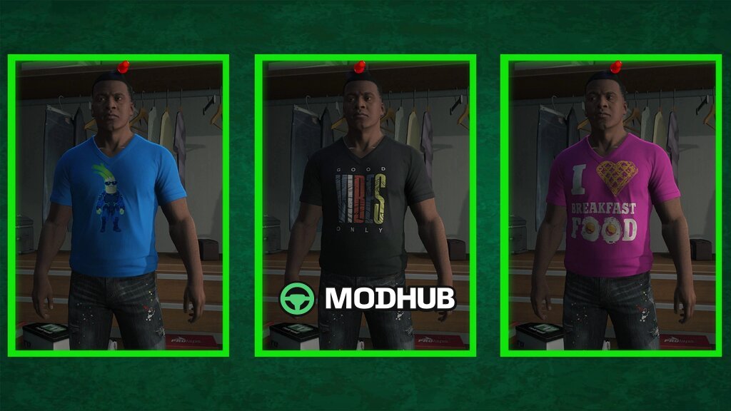 Футболки Franklin Custom для GTA 5