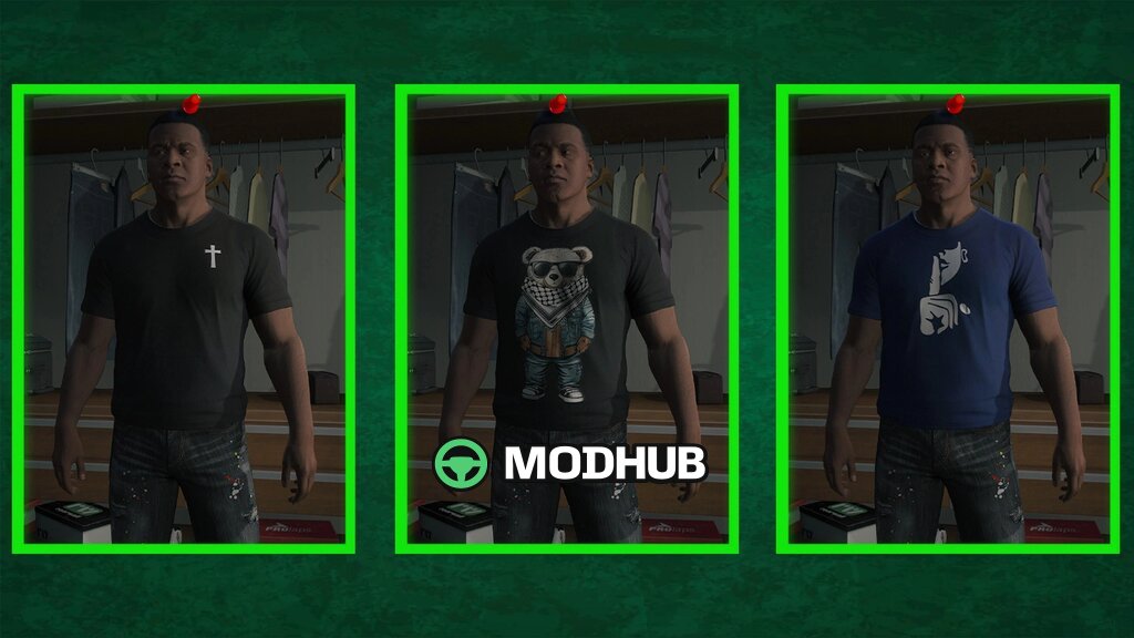 Футболки Franklin Custom для GTA 5
