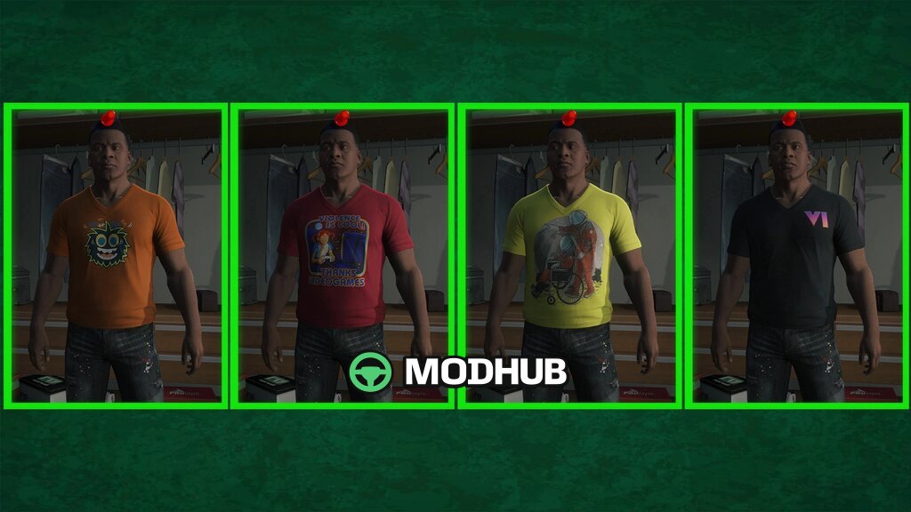 Футболки Franklin Custom для GTA 5