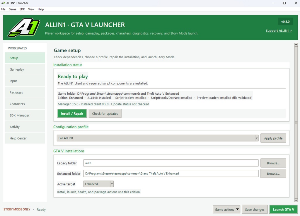 ALLIN1 Mod Manager for GTA 5