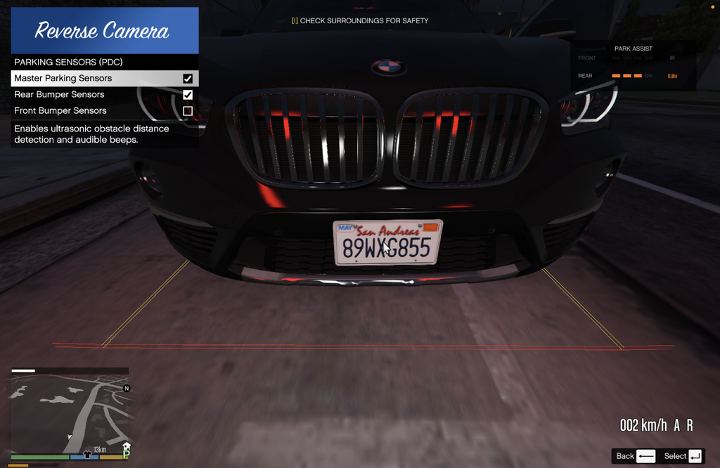 Realistic Reverse Backup Camera for GTA 5 — 2