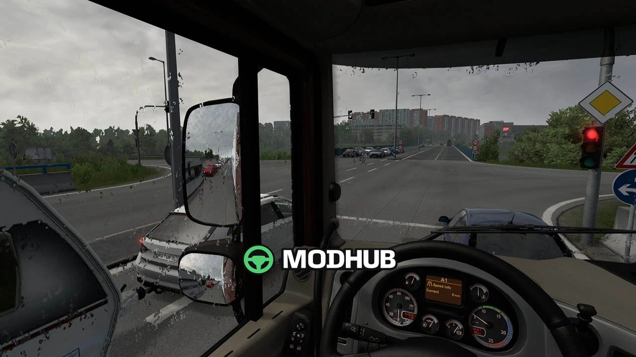 Мод Дощу Yet Another Rain v1.60 для ETS2