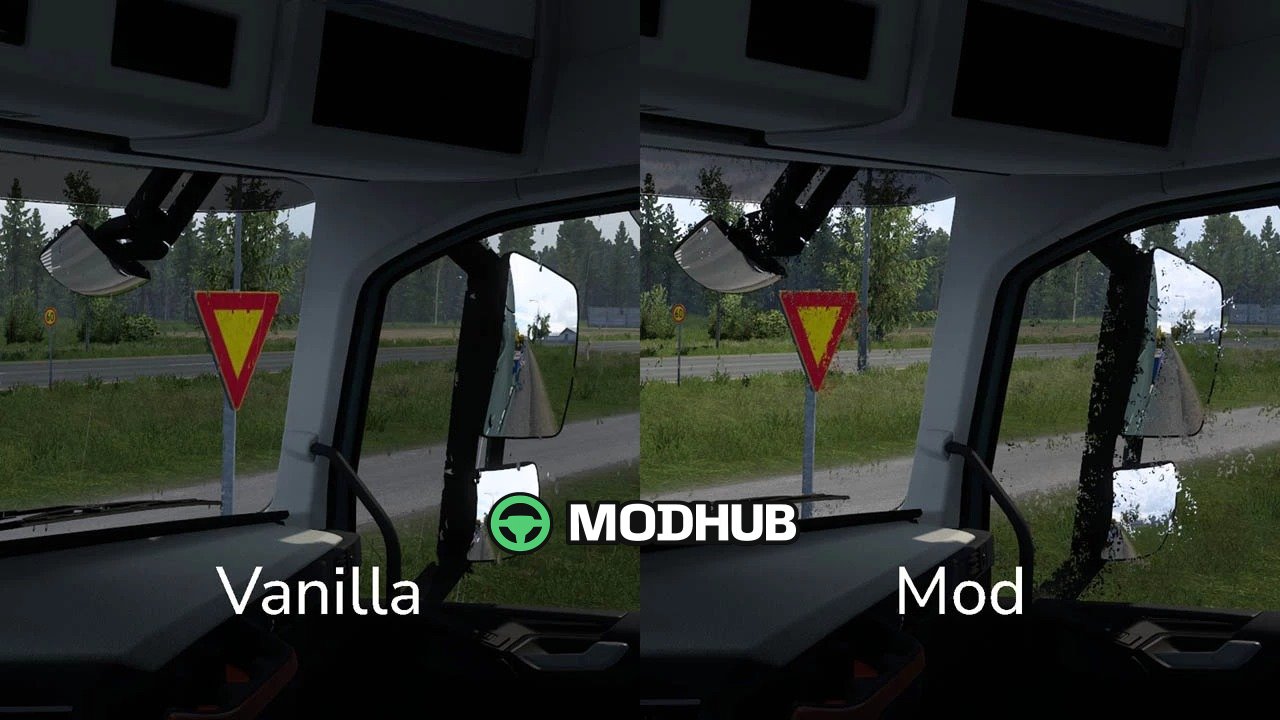 Мод Дощу Yet Another Rain v1.60 для ETS2