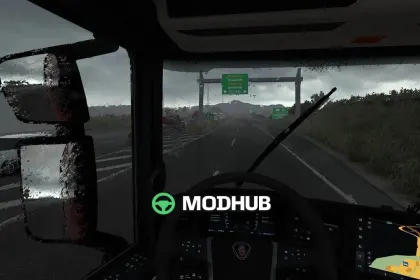 Мод Дощу Yet Another Rain v1.60 для ETS2 — 4