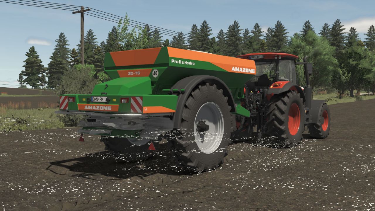 Ефективний Розкидач Добрив Amazone ZG-TS для Farming Simulator 25 — Широке Покриття 36 м