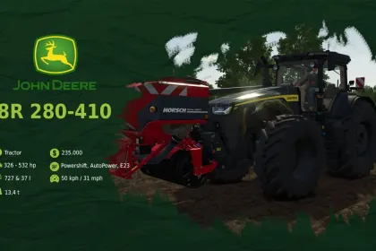 Powerful Tractor John Deere 8R Series 2020 — Unmatched Traction and Technology for FS25 — 1