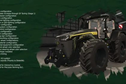 Powerful Tractor John Deere 8R Series 2020 — Unmatched Traction and Technology for FS25 — 2