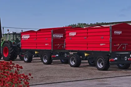 Effizienter Anhänger Krampe FLEXBODY 500 TDK18 CARRIER — Schnelles Entladen und Großes Volumen