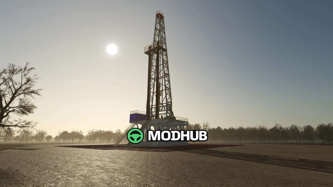 Oilfield Drilling Rig BlackGold Drill Rig for FS25