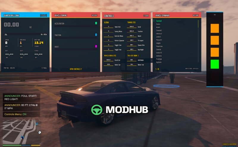 Drag Racing Timer 0.0.6 for GTA 5
