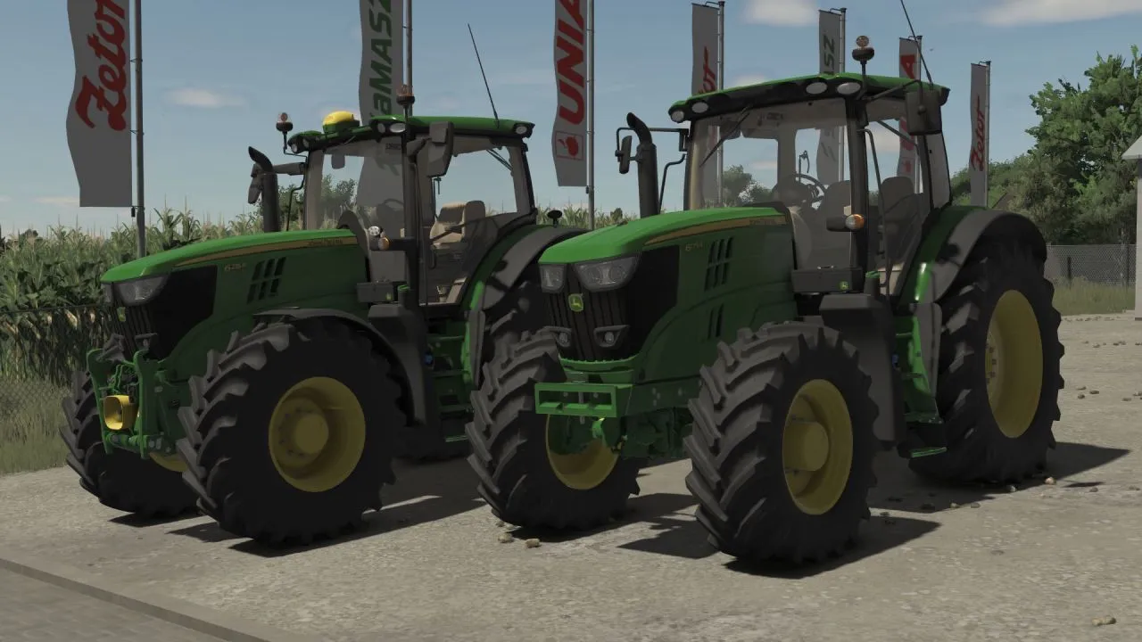 Потужний Трактор John Deere 6R Large Frame Series 2015 (6175R–6215R) з GEN4 та Precision Farming для FS25