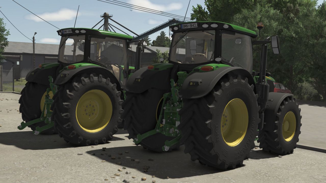 Leistungsstarker Traktor John Deere 6R Large Frame Series 2015 (6175R–6215R) mit GEN4 und Precision Farming für FS25