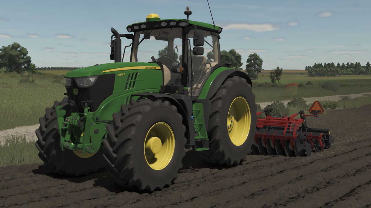 Leistungsstarker Traktor John Deere 6R Large Frame Series 2015 (6175R–6215R) mit GEN4 und Precision Farming für FS25