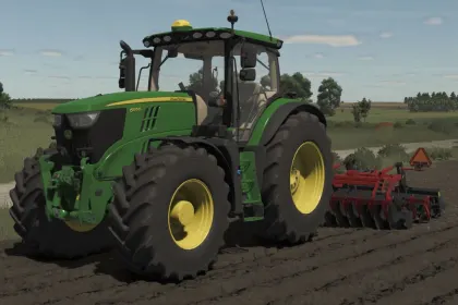 Потужний Трактор John Deere 6R Large Frame Series 2015 (6175R–6215R) з GEN4 та Precision Farming для FS25