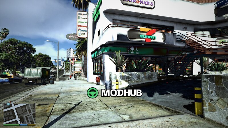 Vinewood Plaza to Hollywood Plaza Mod for GTA 5