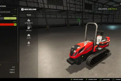 Ефективний Гусеничний Трактор New Holland TK4 Series Edit з Електродвигуном для Farming Simulator 25 — 3