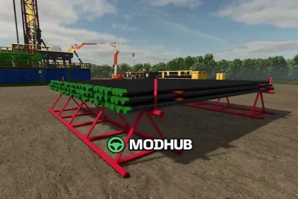 Drilling Pipe Rack BlackGold for FS25