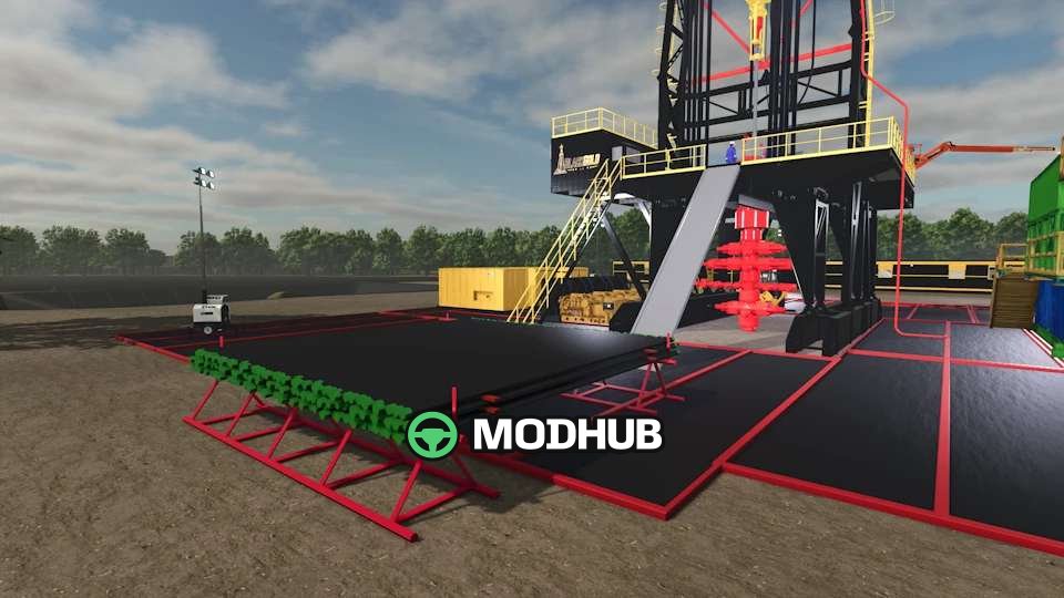 Drilling Pipe Rack BlackGold for FS25