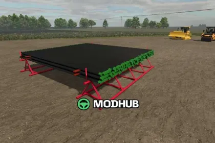 Drilling Pipe Rack BlackGold for FS25 — 3