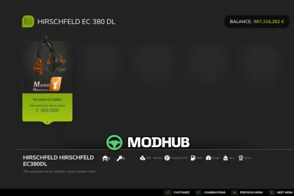 Екскаватор Volvo EC 380 Hirschfeld Edition для FS25 — 2