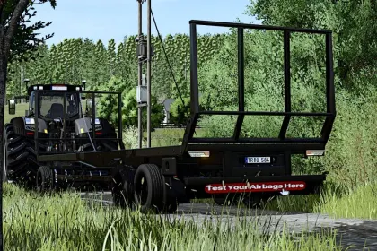 Причіп з плоскою платформою Farmtech для Farming Simulator 25