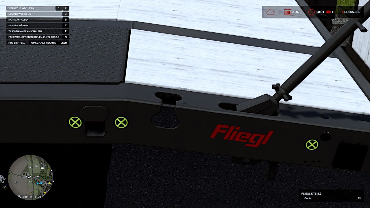 Низькорамний причіп Fliegl DTS 5 Modernized для Farming Simulator 25