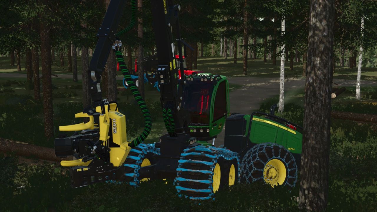 Legendarny Harwester John Deere 1470G do Farming Simulator 25 — Większe Koła i Gąsienice