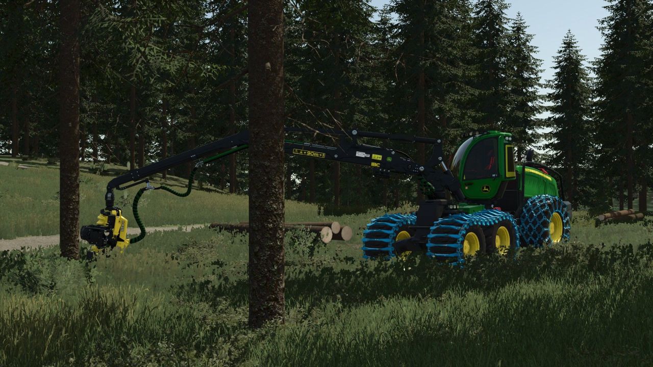 Legendarny Harwester John Deere 1470G do Farming Simulator 25 — Większe Koła i Gąsienice