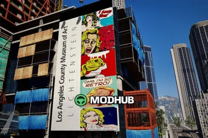 Downtown Real Billboards for GTA 5