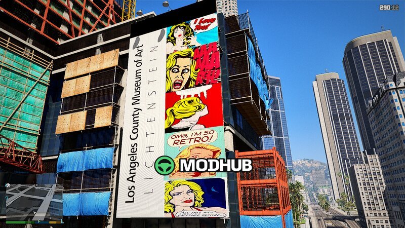 Downtown Real Billboards for GTA 5