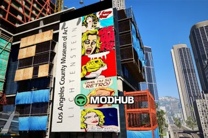 Downtown Real Billboards for GTA 5 — 2