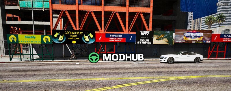 Downtown Real Billboards for GTA 5