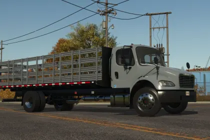 Ефективна Вантажівка Freightliner M2 Stakebed (AutoLoad) для Швидких Перевезень у FS25 — 1