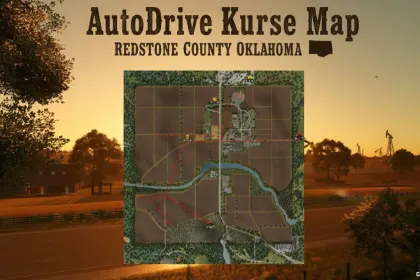 Автодрайв AutoDrive Redstone County-Oklahoma для Farming Simulator 25