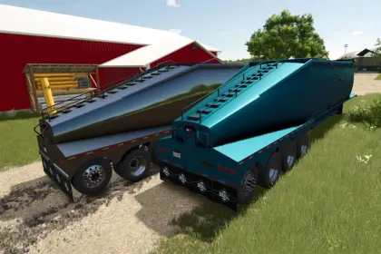 Причіп Beall Bullet Quad Axle Belly Dump для Farming Simulator 25