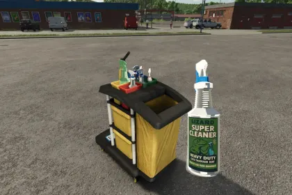 Ефективний Візок Super Cleaner Cart для Ідеально Чистої Техніки у Farming Simulator 25
