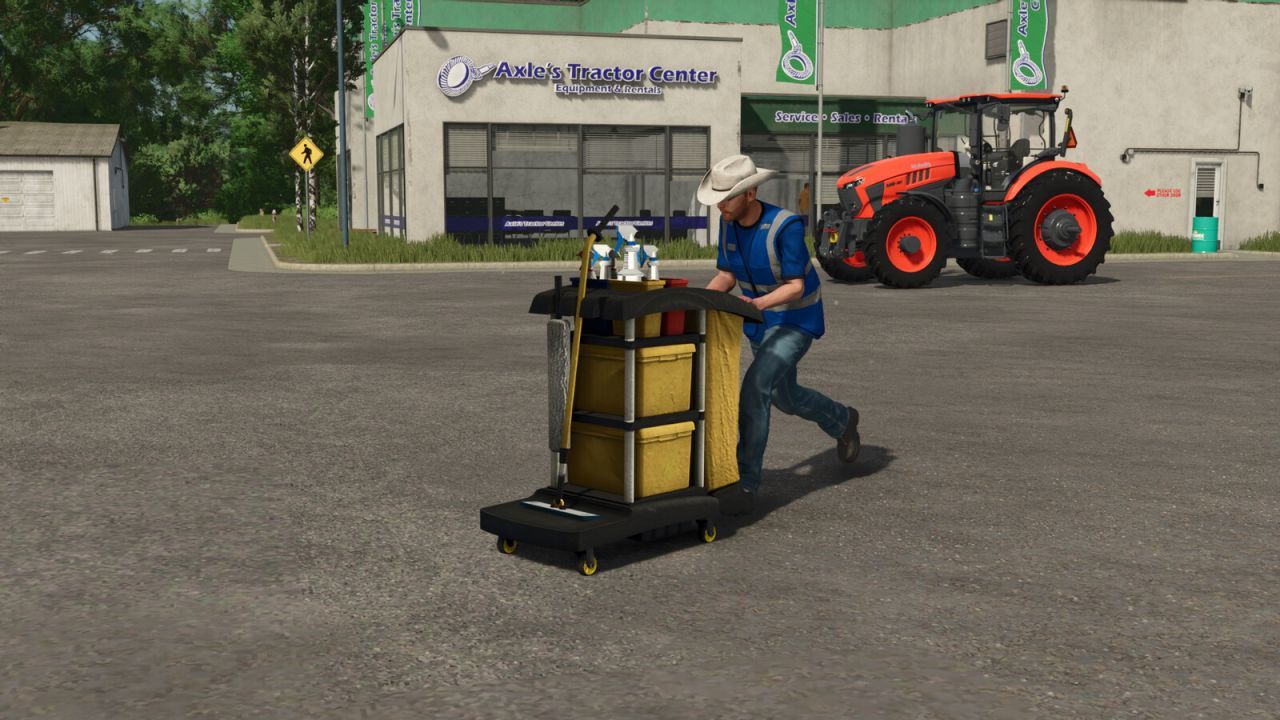 Ефективний Візок Super Cleaner Cart для Ідеально Чистої Техніки у Farming Simulator 25