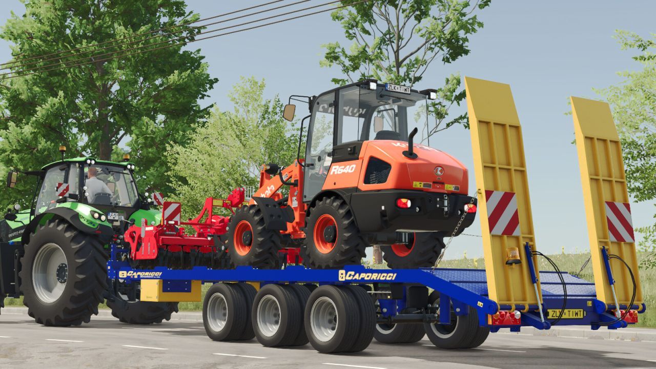 Ефективний Причіп Caporicci FC260CR для Перевезення Гусеничних Тракторів і Тюків у FS25 - Скріншоти