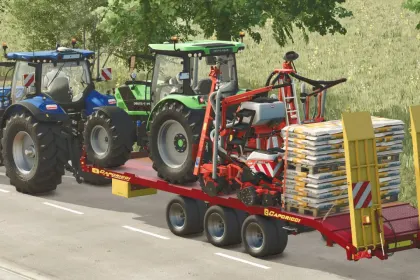 Effizienter Caporicci FC260CR Anhänger für den Transport von Ketten-Traktoren und Ballen in FS25 — 5