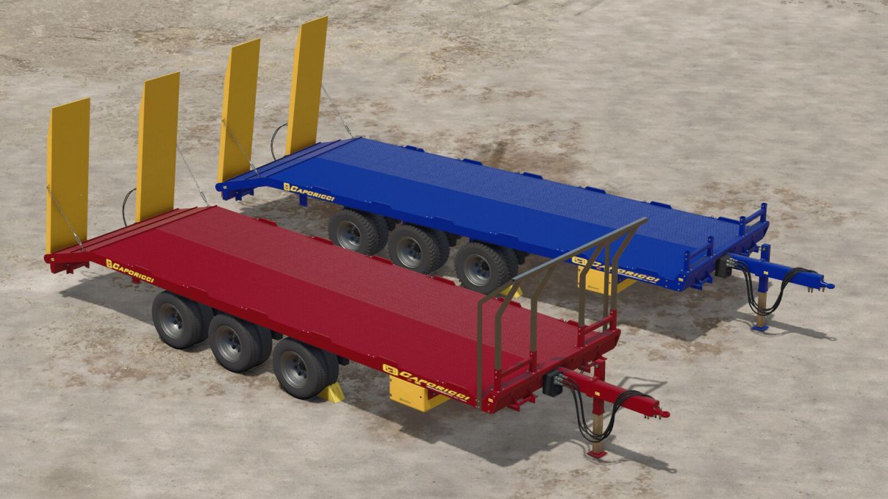 Ефективний Причіп Caporicci FC260CR для Перевезення Гусеничних Тракторів і Тюків у FS25 - Скріншоти