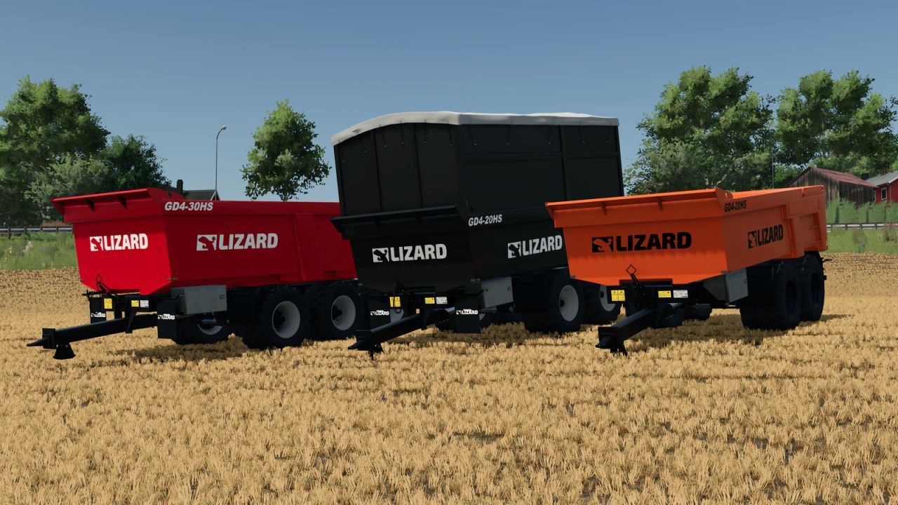 Ефективний Пак Самоскидних Причепів Lizard GD4-HS Pack для Farming Simulator 25 - Скріншоти
