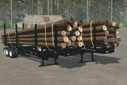 Ефективний Пак Причепів Pitts Log Trailer Pack для Перевезення Лісу у FS25 — 2