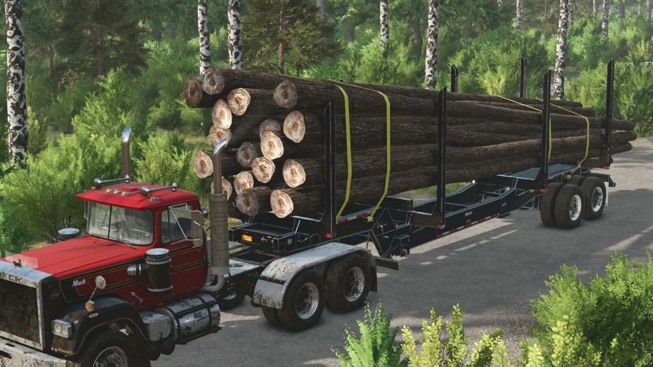Effektives Pitts Log Trailer Pack für den Holztransport in FS25 - Screenshots