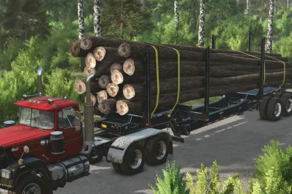 Ефективний Пак Причепів Pitts Log Trailer Pack для Перевезення Лісу у FS25 — 3