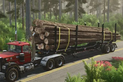 Ефективний Пак Причепів Pitts Log Trailer Pack для Перевезення Лісу у FS25 — 4
