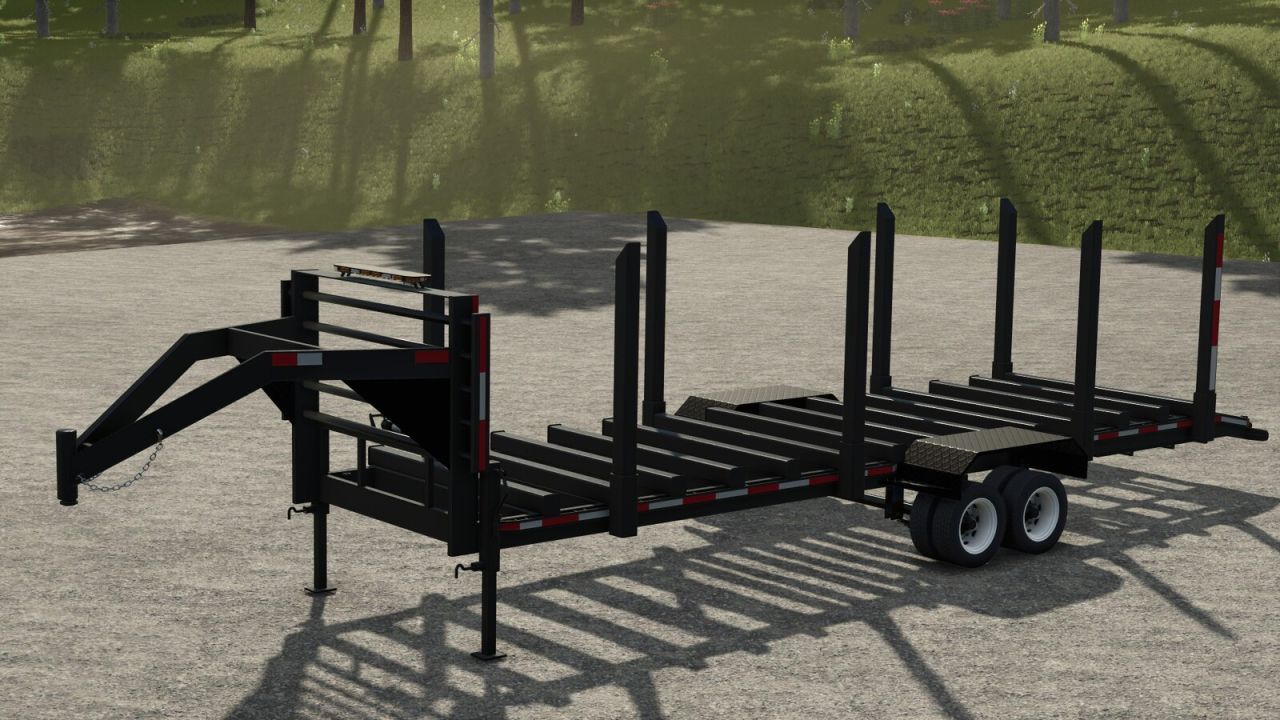 Efektywny Gooseneck Forestry Przyczepa do Transportu Kłód w FS25