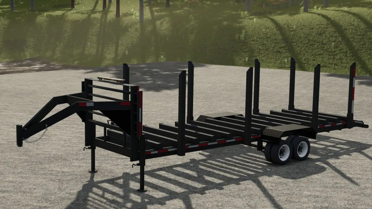 Efficient Gooseneck Forestry Trailer for Log Transport in FS25