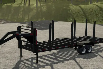 Efficient Gooseneck Forestry Trailer for Log Transport in FS25