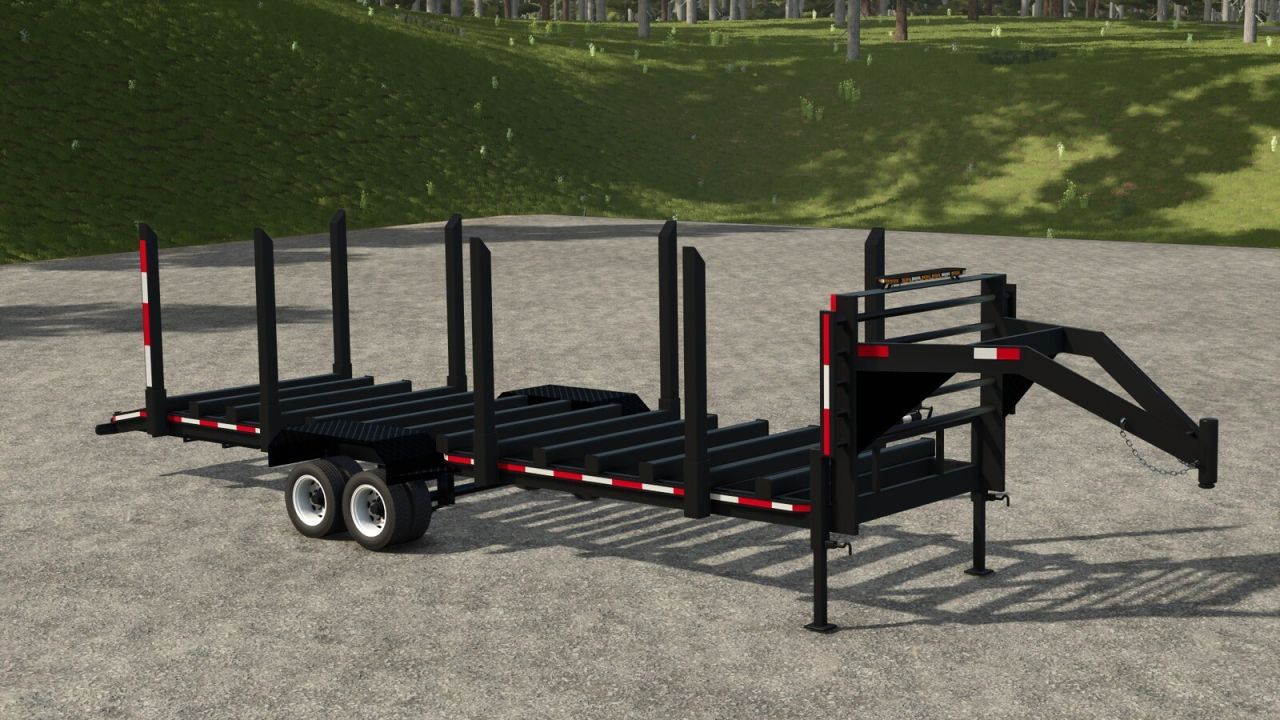 Efektywny Gooseneck Forestry Przyczepa do Transportu Kłód w FS25 - Zrzuty ekranu